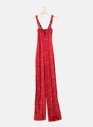 Salopetă-pantalon țesătură crep bretele subțiri roșu PRETTY LITTLE THING femeie