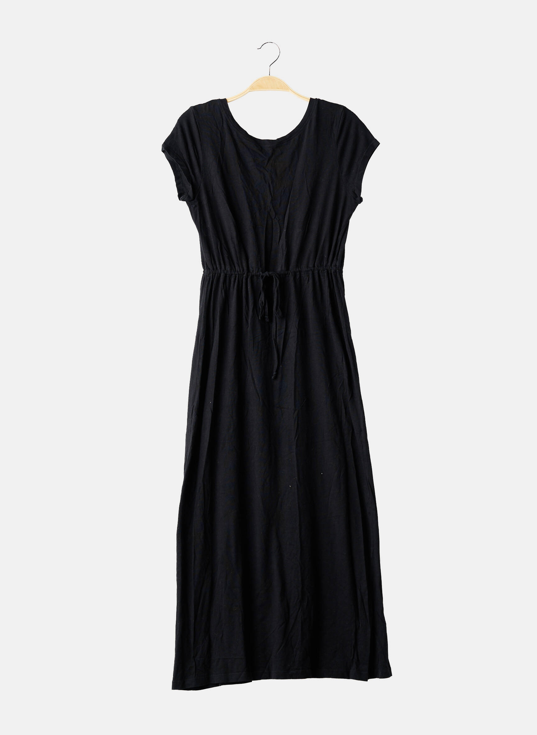 Rochie lungă mâneci scurte mâneci scurte negru SANS MARQUE femeie