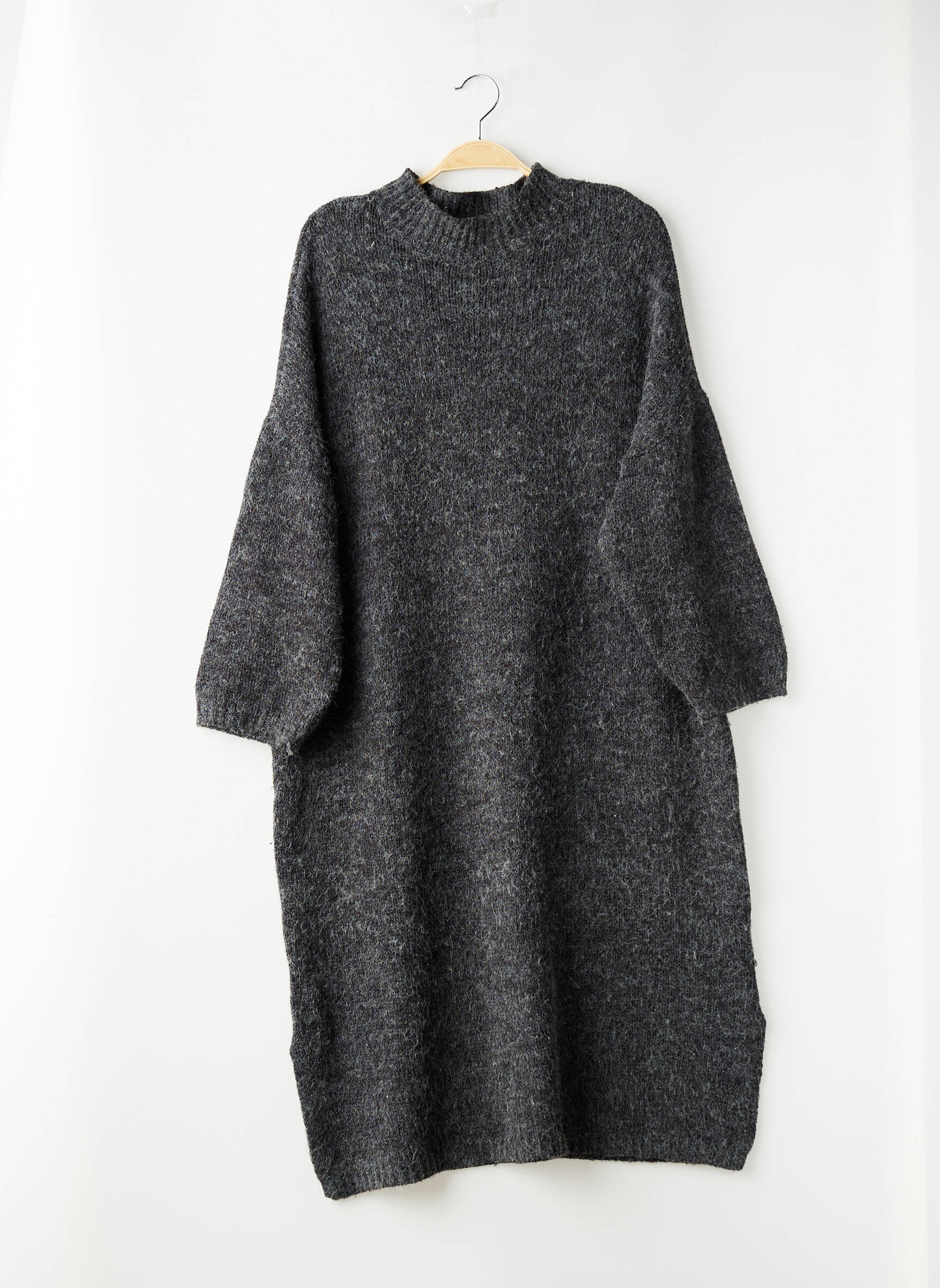 Rochie pulover strânsă pe partea de jos mâneci lungi gri MONKI femeie