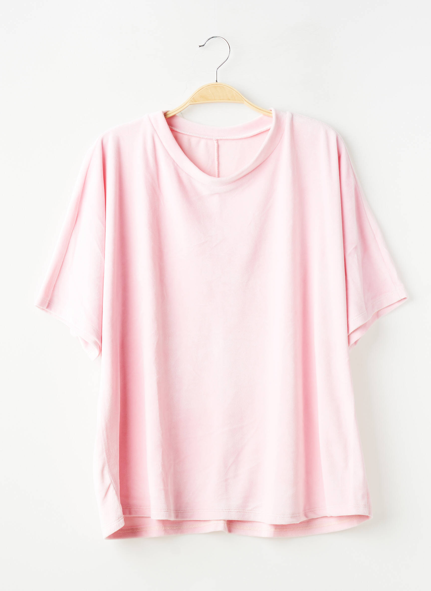 Top elasticitate mâneci 3/4 roz SANS MARQUE femeie