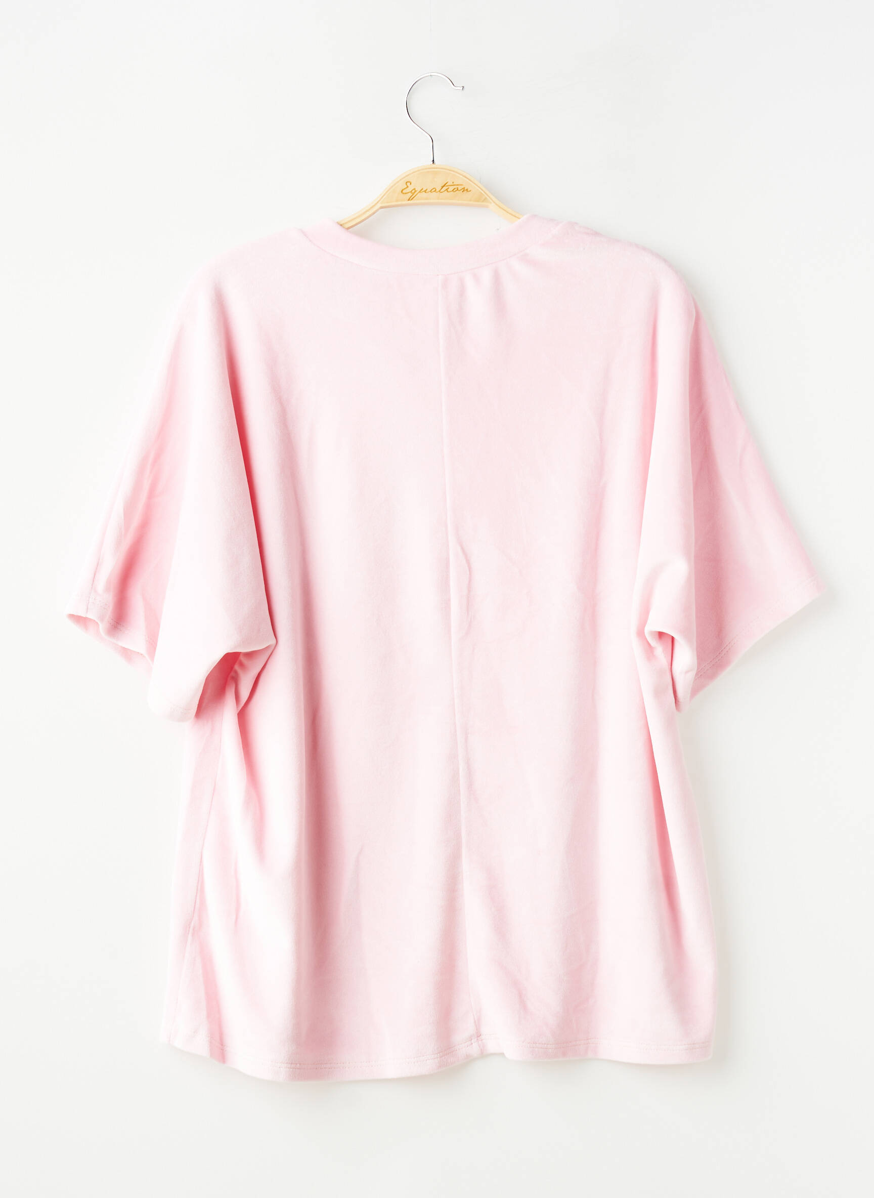 Top elasticitate mâneci 3/4 roz SANS MARQUE femeie