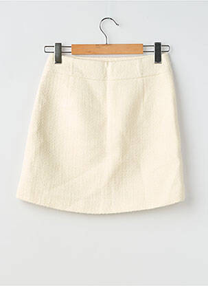 Fustă scurtă țesătură tweed bej CLAUDIE PIERLOT femeie