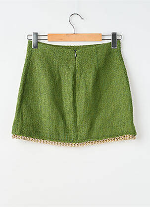 Fustă scurtă croială dreaptă verde ZARA femeie