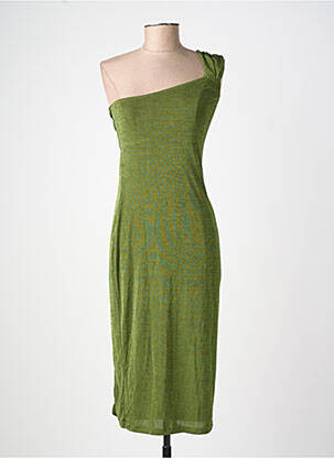 Rochie midi bretele subțiri verde CIDER femeie