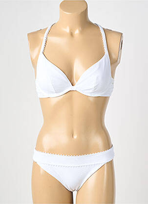 Costum de baie din două piese elasticitate sutien cu susținere înaltă și burete detașabil alb DARJEELING femeie