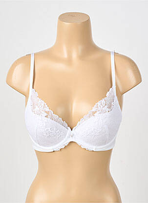 Sutien efect material satinat top sutien push-up alb WACOAL femeie