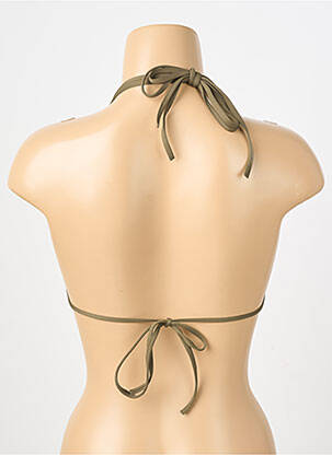 Sutien de costum de baie elasticitate top triunghiuri verde SANS MARQUE femeie