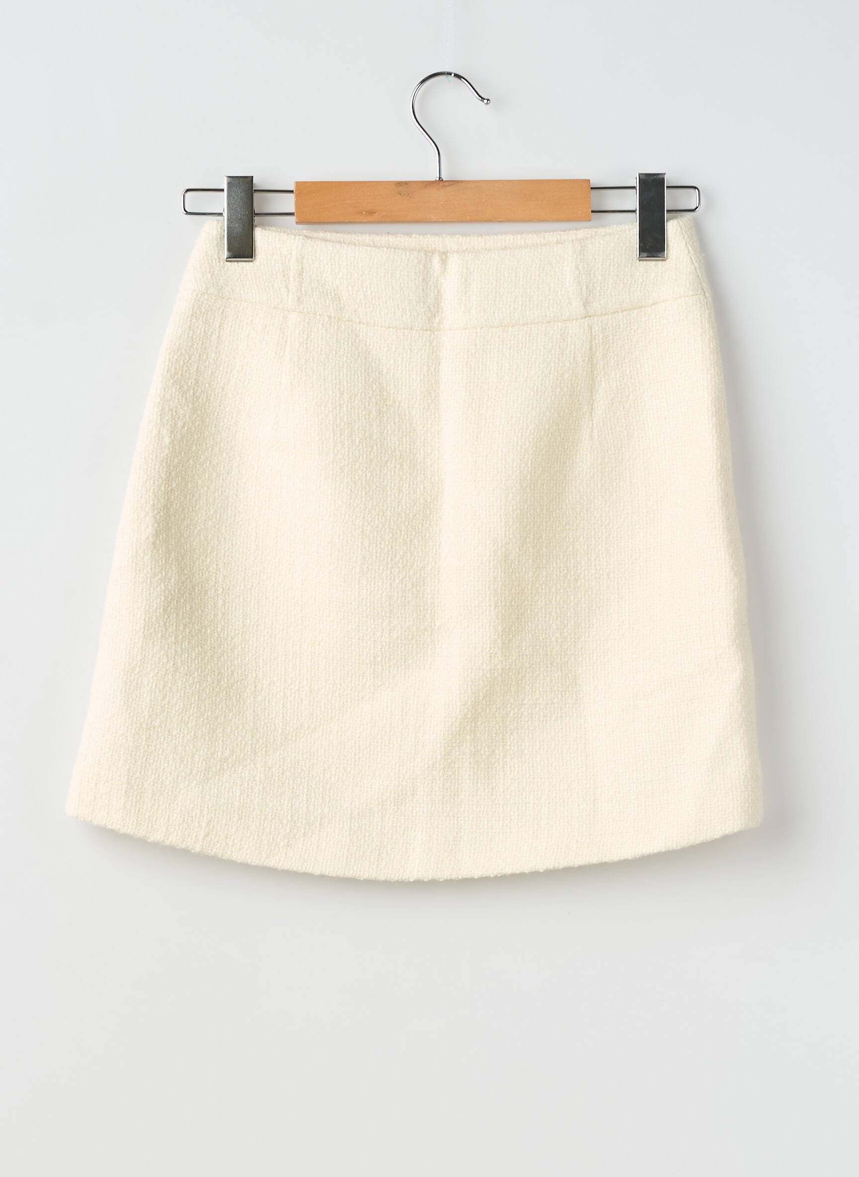 Fustă scurtă țesătură tweed bej CLAUDIE PIERLOT femeie