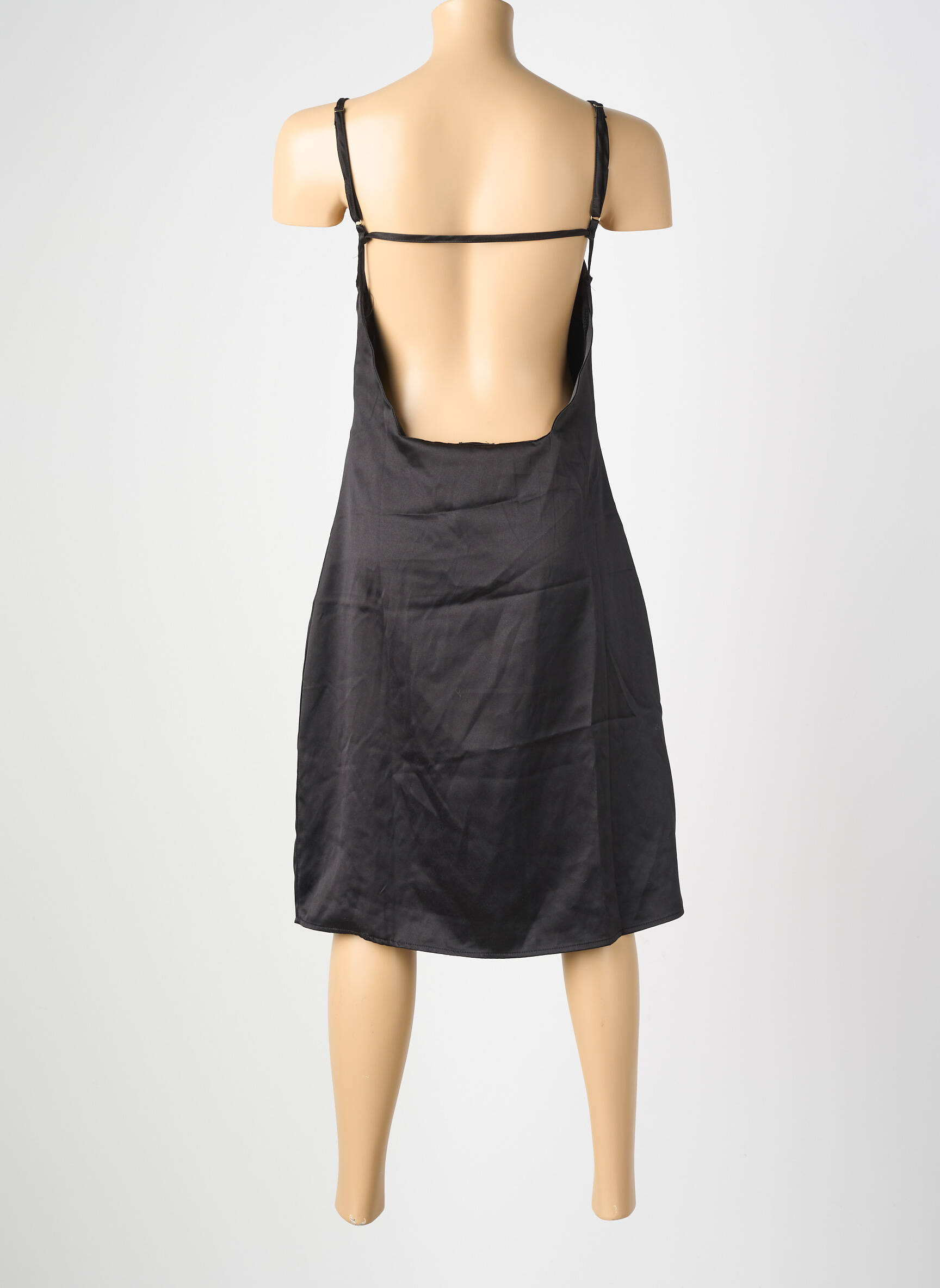 Nuisetă/combinetă efect material satinat negru UNDIZ femeie