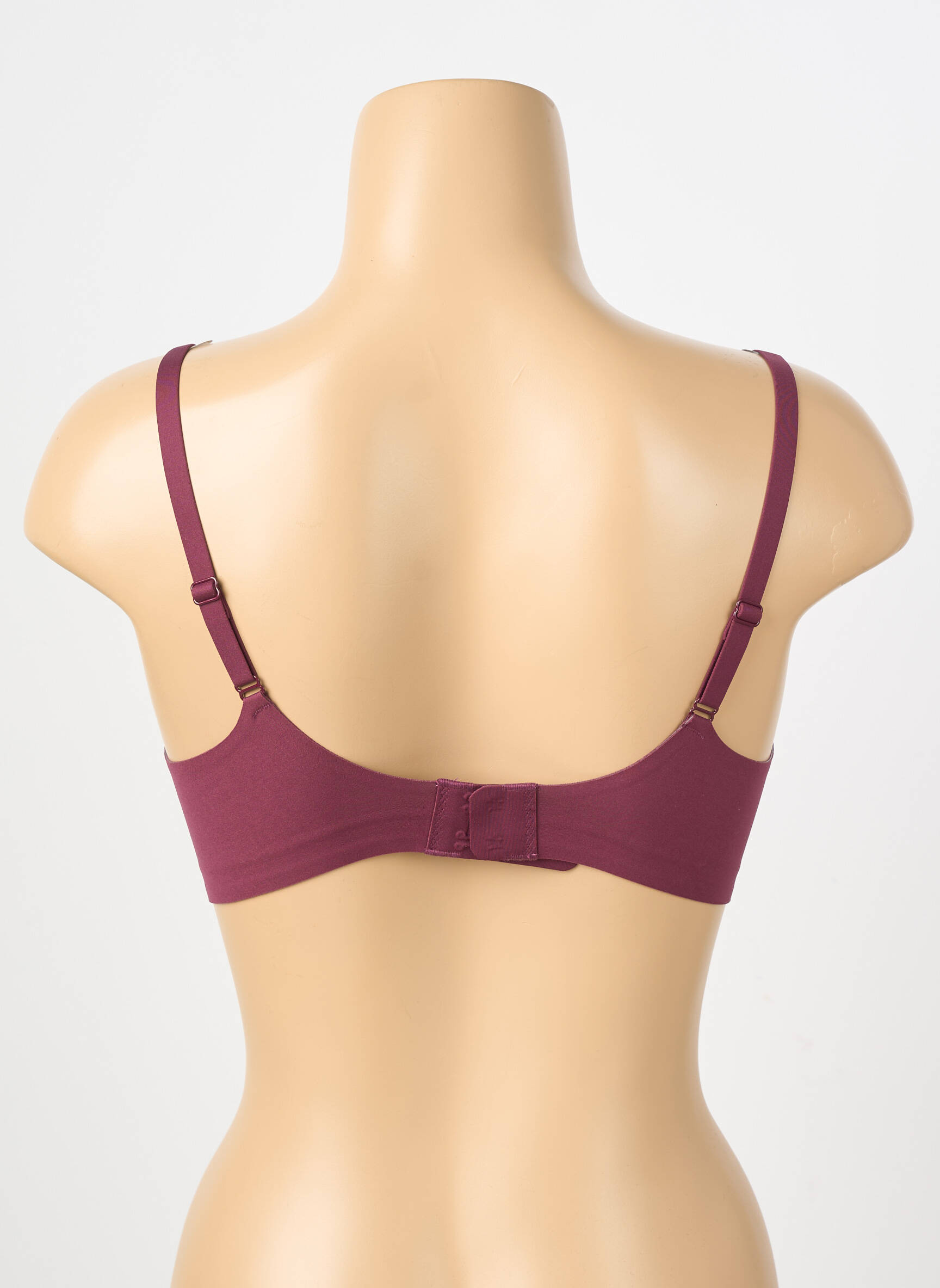 Sutien efect material satinat sutien cu susținere înaltă și burete detașabil roșu CREAMY FABRICS femeie
