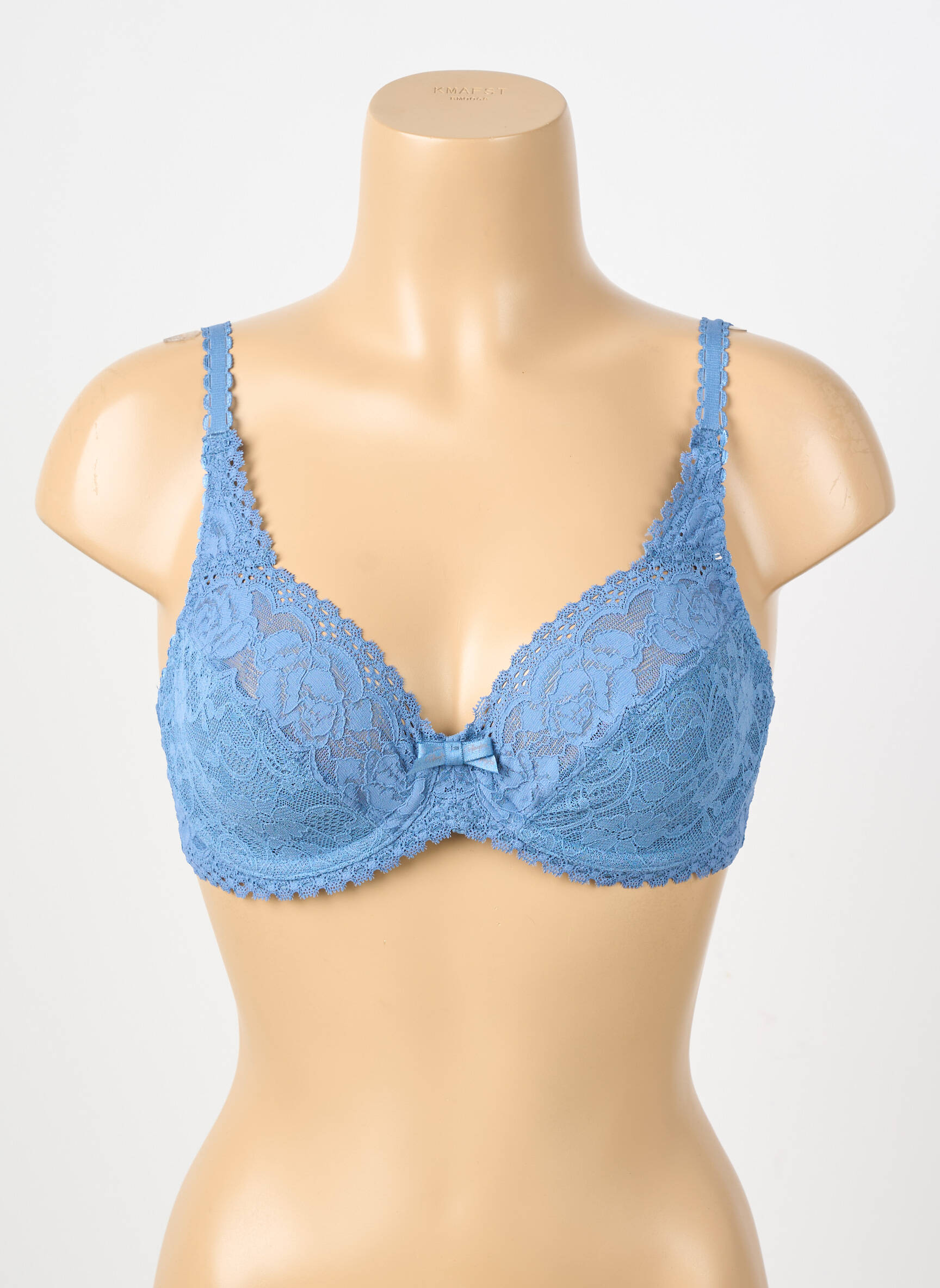 Sutien ușoară și transparentă sutien cupe întregi cu decolteu înalt albastru PLAYTEX femeie