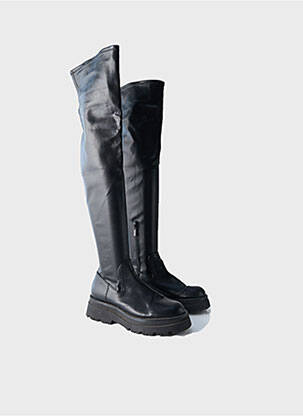 Cizme vârf rotund toc de 4 la 6 cm negru STRADIVARIUS femeie