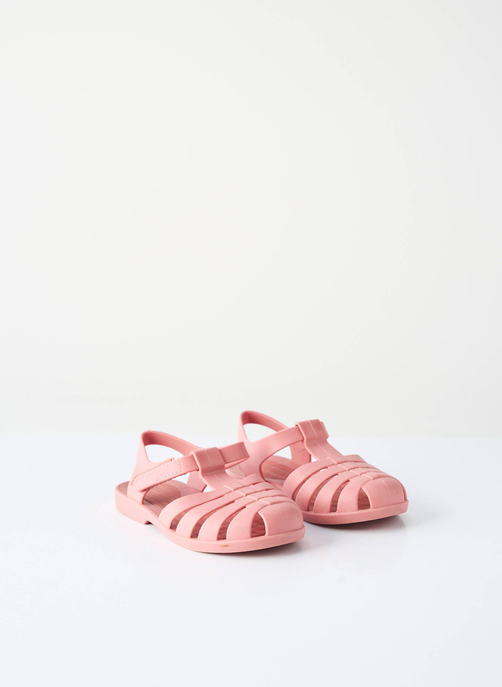 Sandale/pantofi decupați vârf rotund vârf rotund roz SANS MARQUE fată