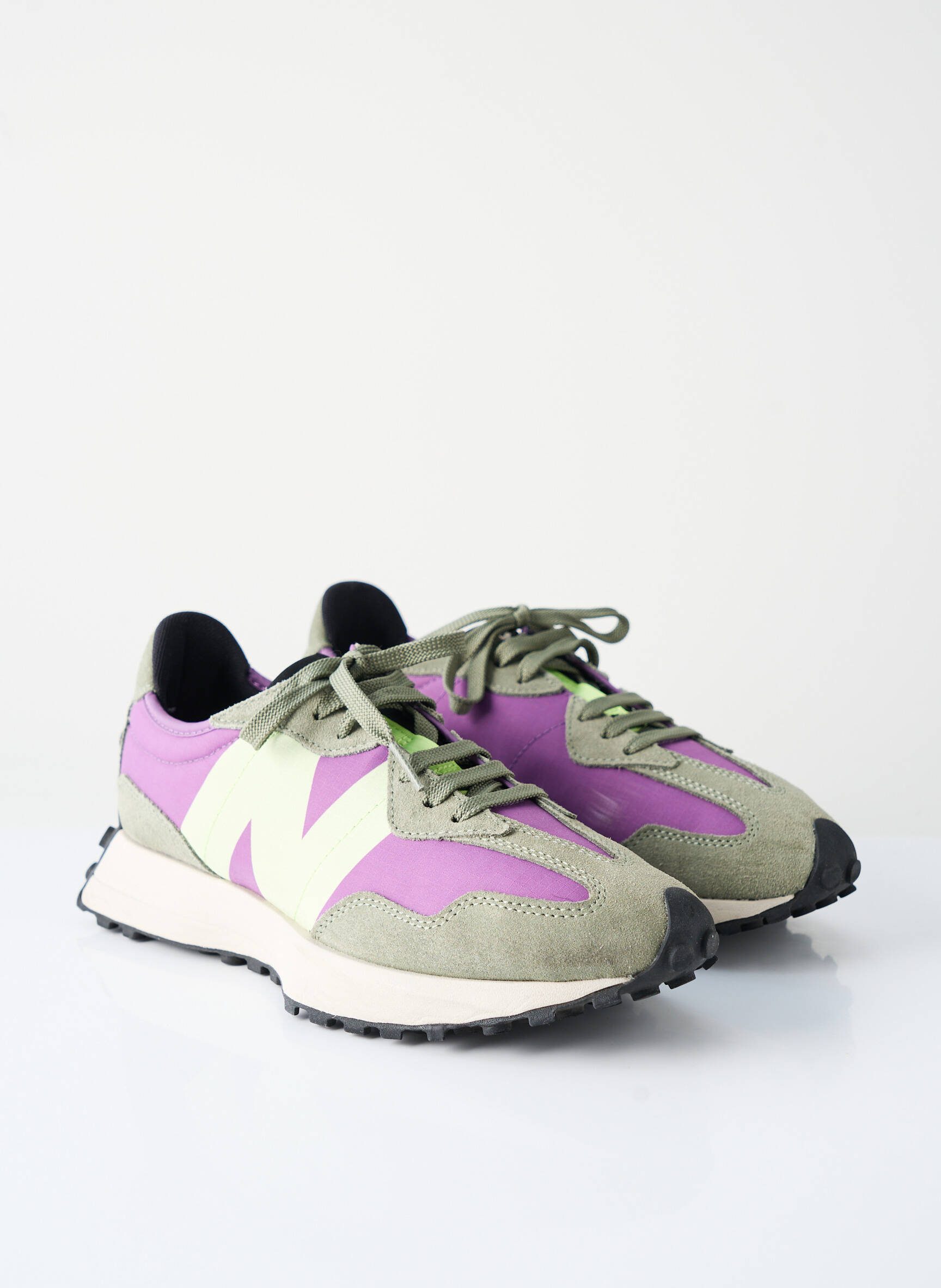 Adidași vârf rotund toc plat până la 3 cm verde NEW BALANCE femeie