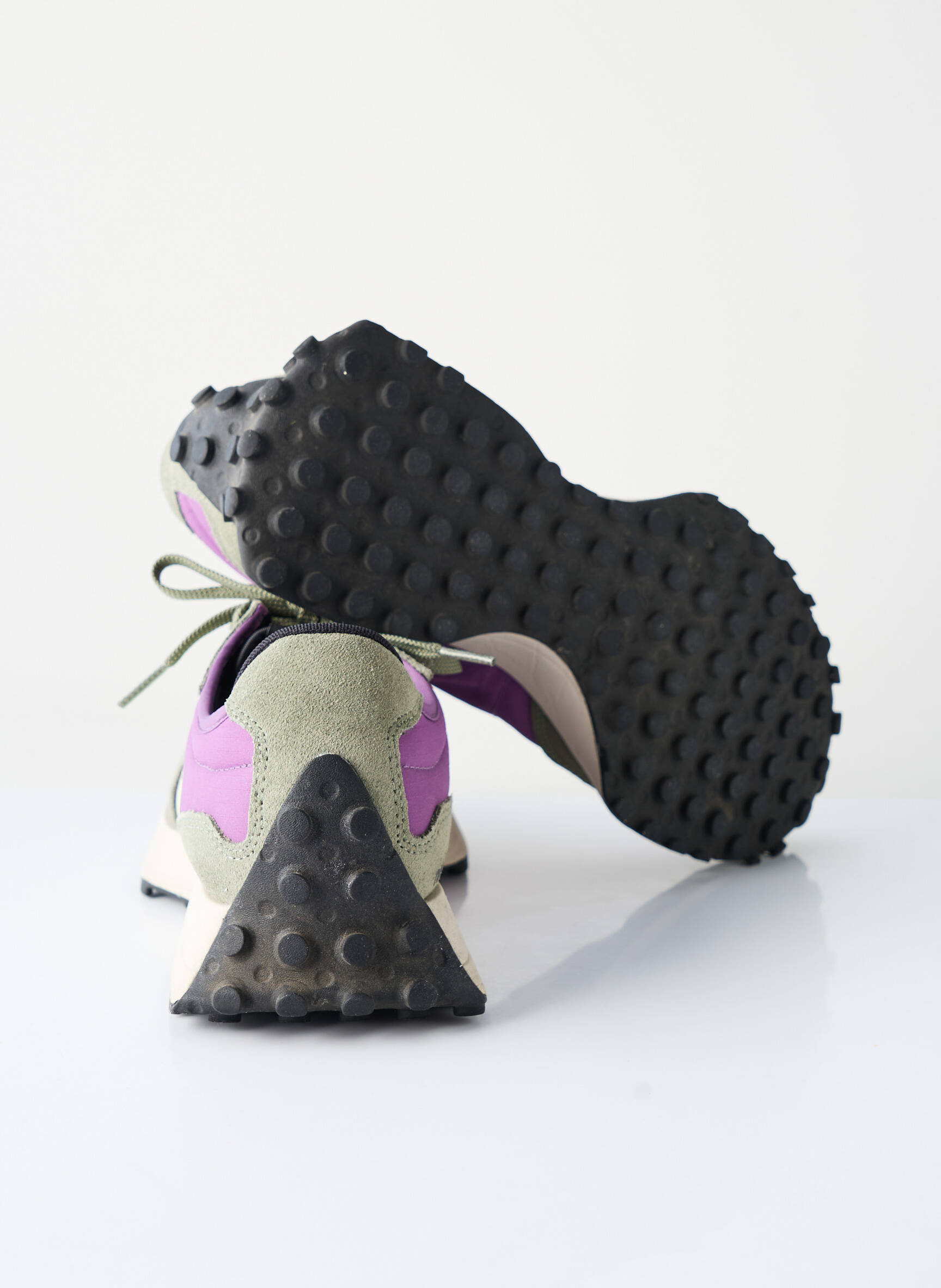 Adidași vârf rotund toc plat până la 3 cm verde NEW BALANCE femeie