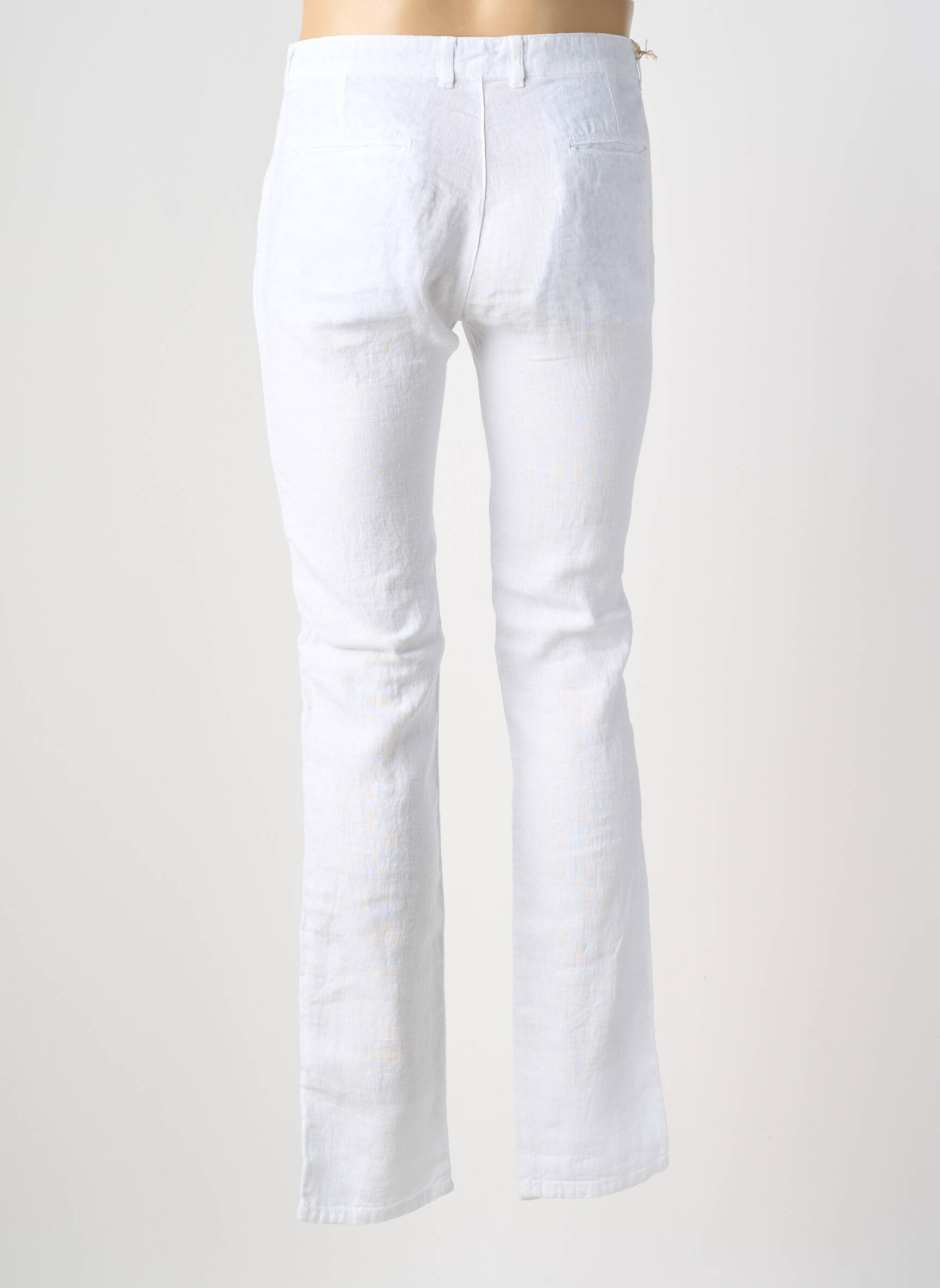 Pantalon slim închidere cu fermoar sub clapetă cu nasturi alb BLUE LEMON bărbat