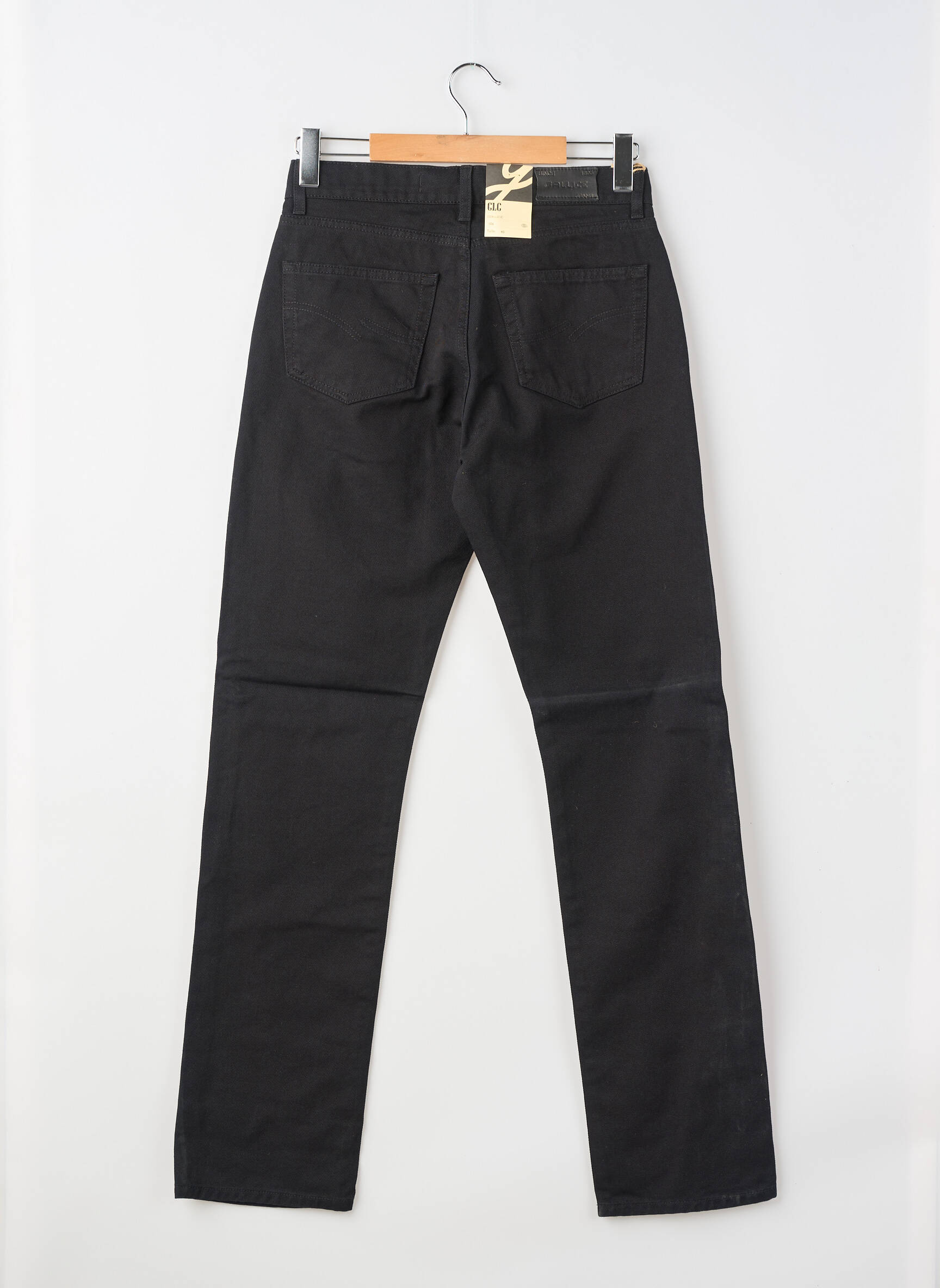 Pantalon slim închidere cu fermoar sub clapetă cu nasturi negru GALLICE bărbat