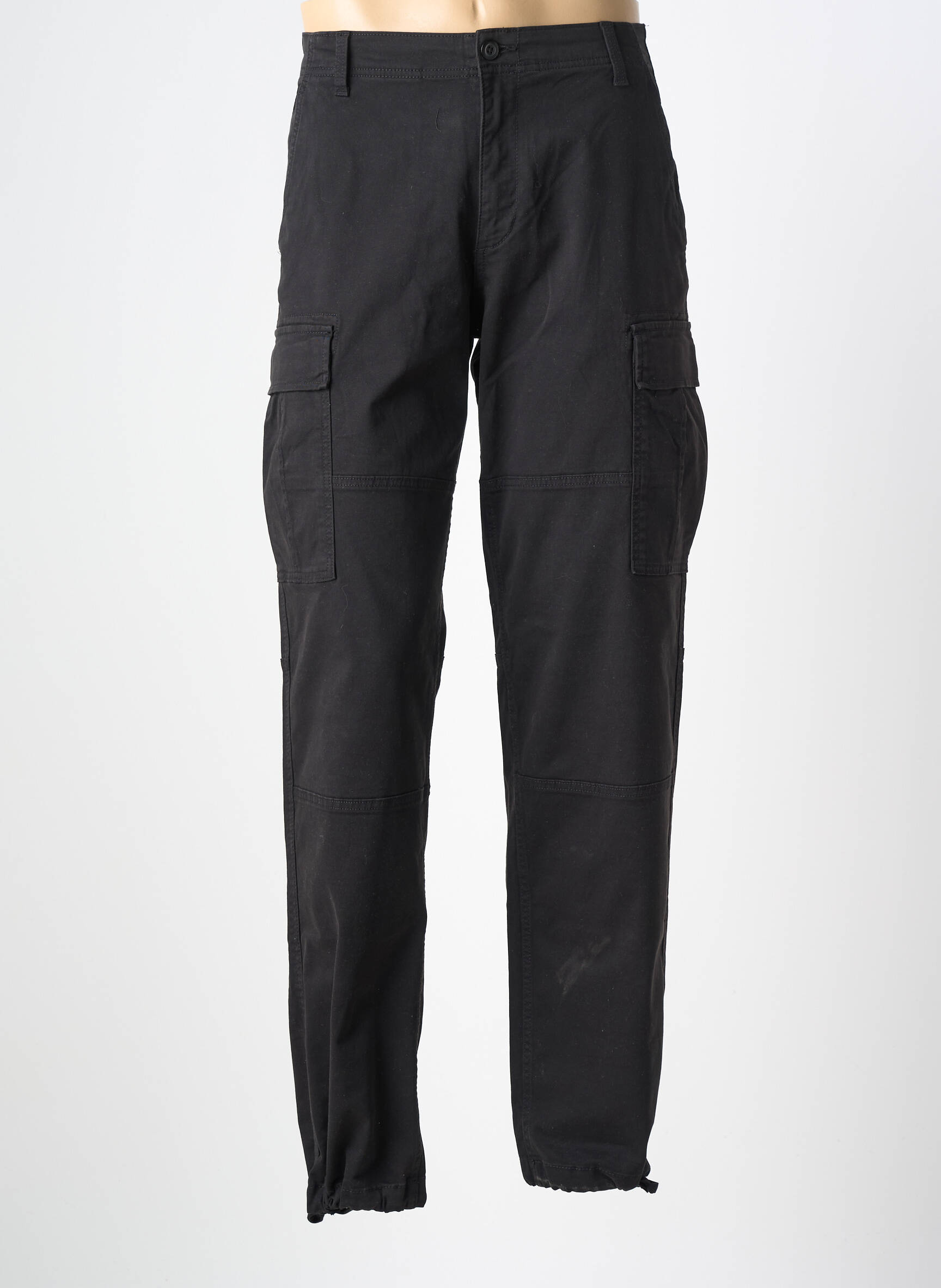 Pantalon cargo strânsă pe partea de jos mărime normală negru JACK & JONES bărbat