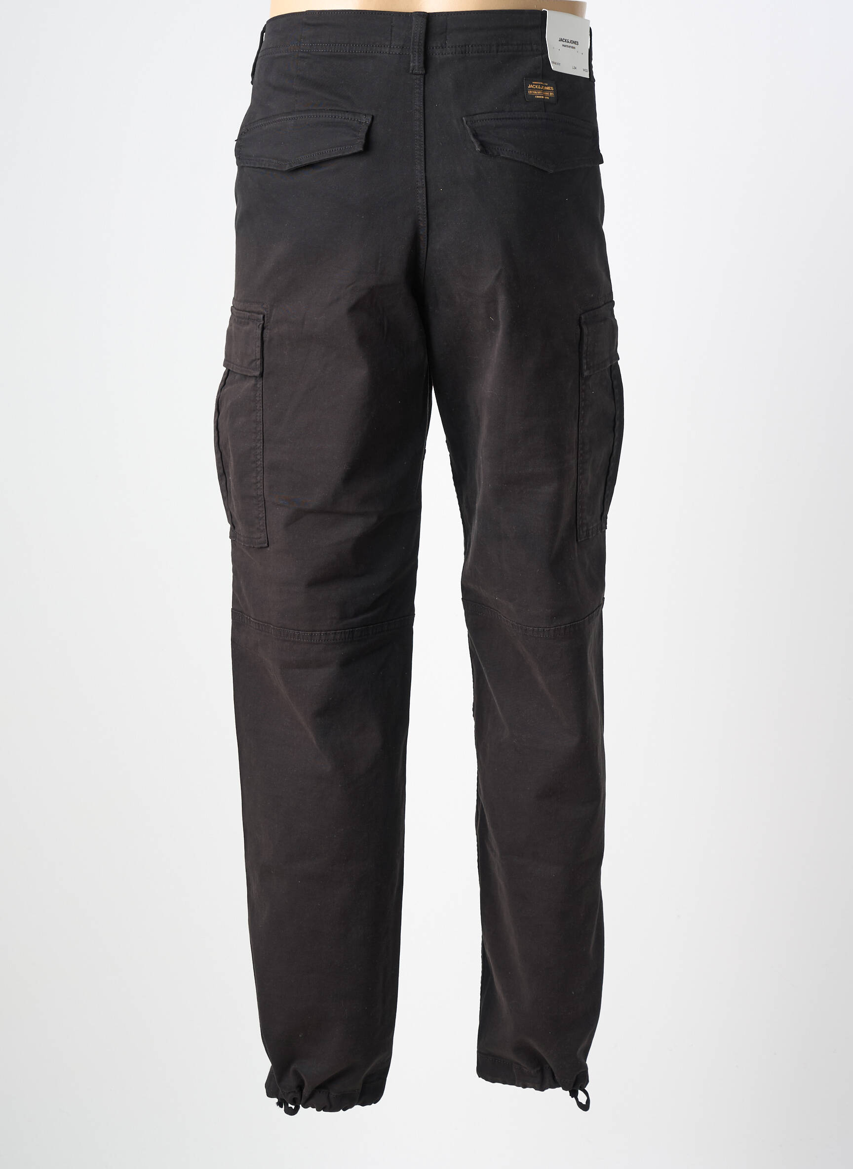 Pantalon cargo strânsă pe partea de jos mărime normală negru JACK & JONES bărbat