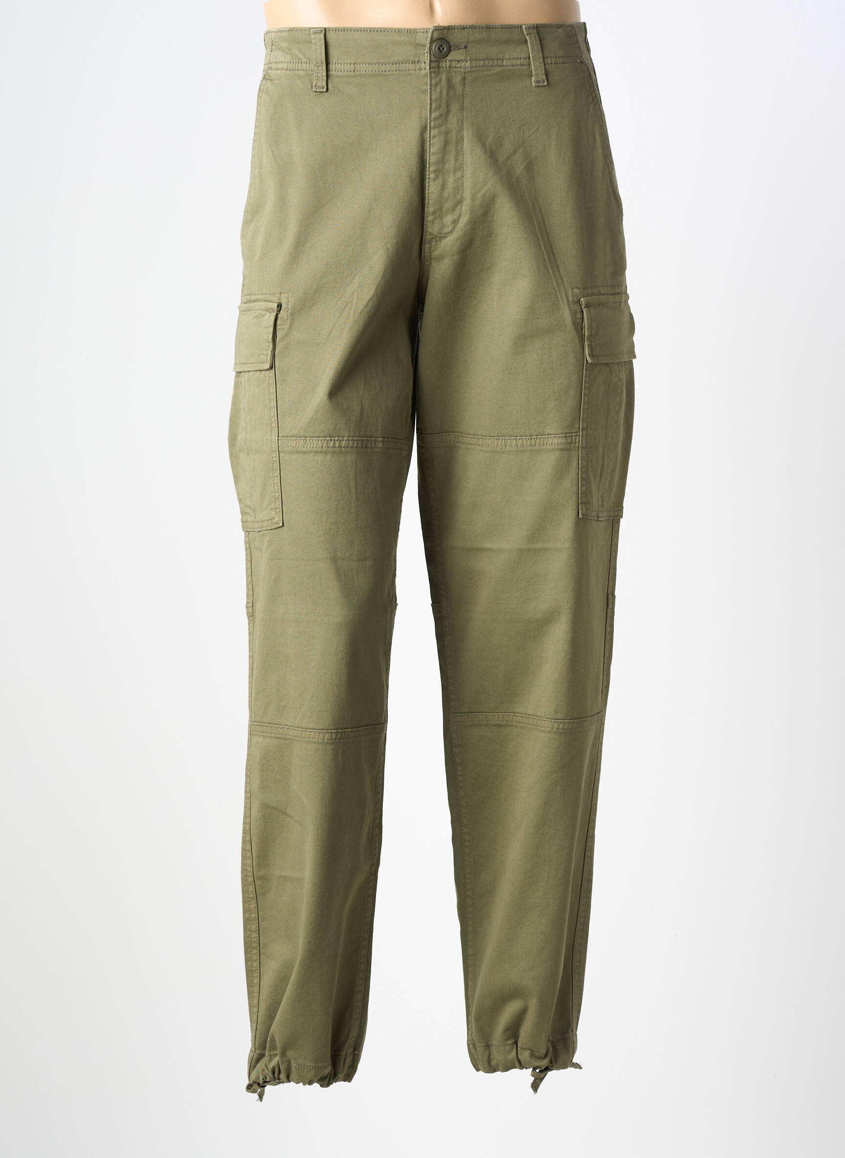 Pantalon cargo strânsă pe partea de jos mărime normală verde JACK & JONES bărbat