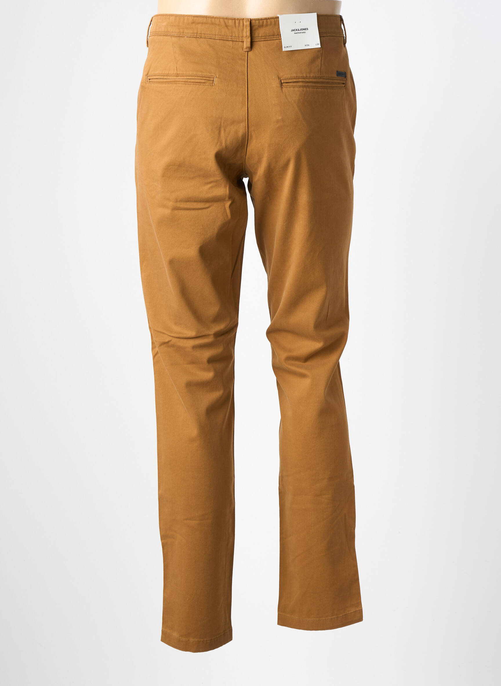 Pantalon chino elasticitate mărime normală maro JACK & JONES bărbat