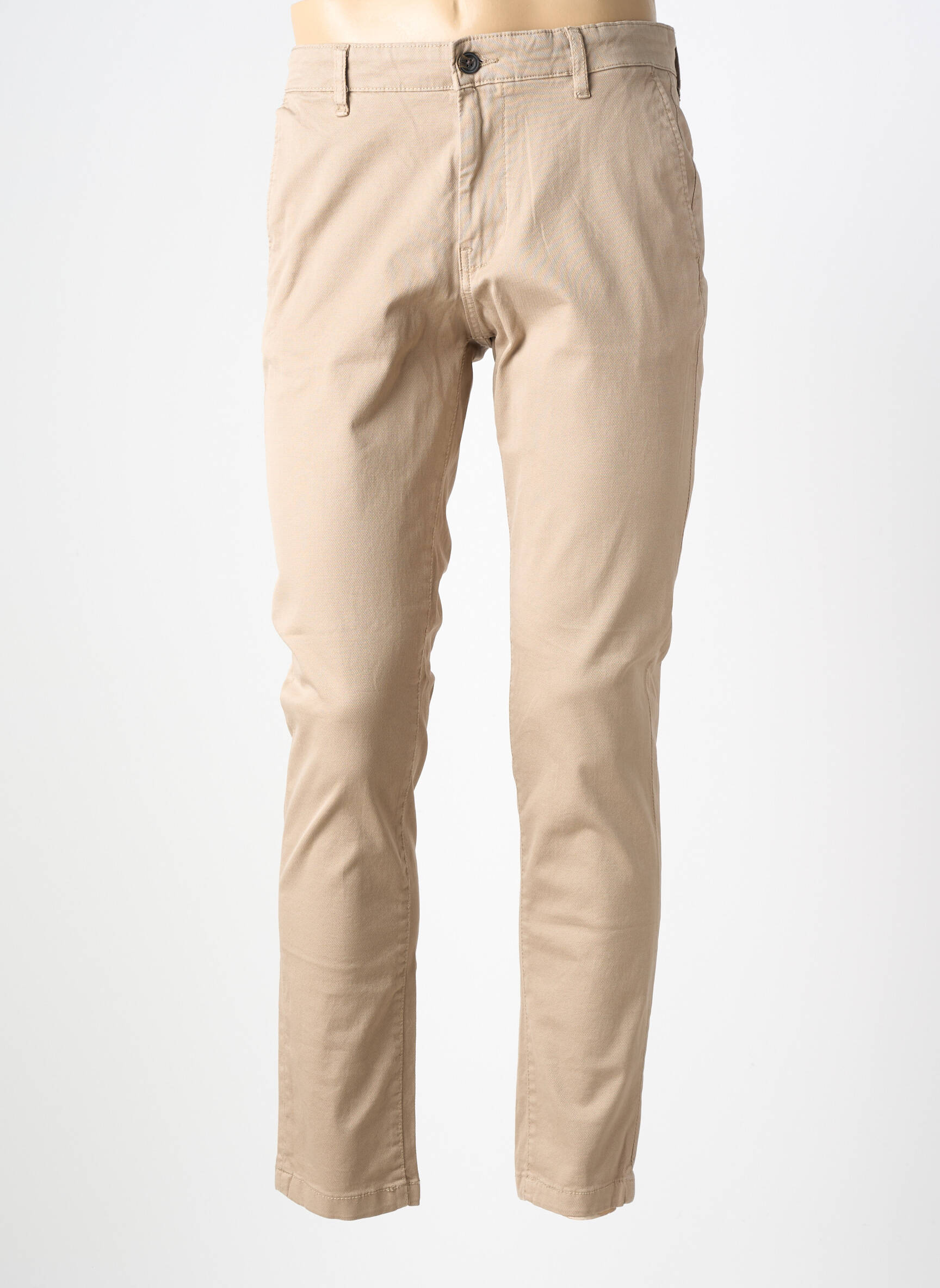 Pantalon chino țesătură melanj mărime normală bej JACK & JONES bărbat