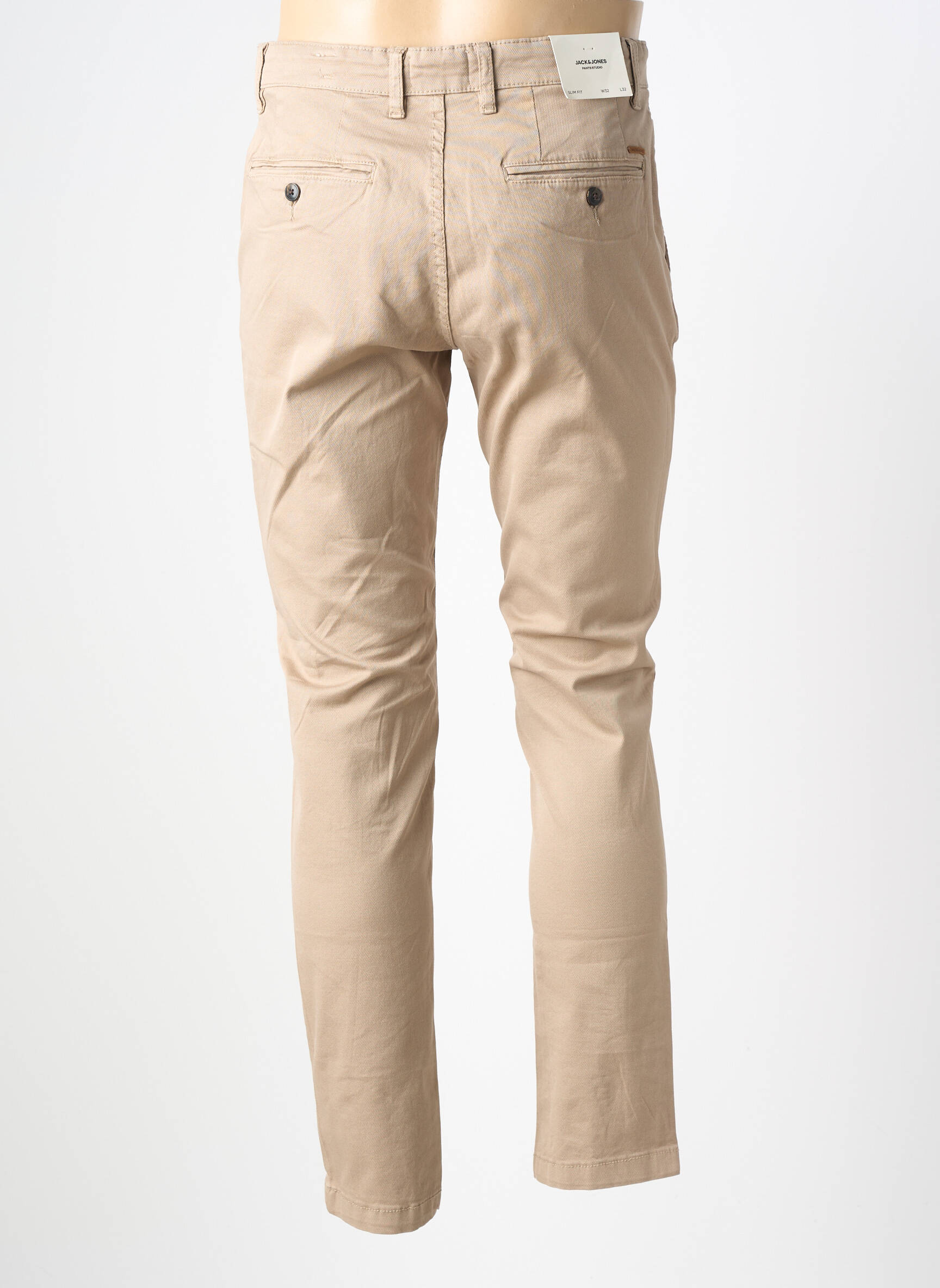 Pantalon chino țesătură melanj mărime normală bej JACK & JONES bărbat