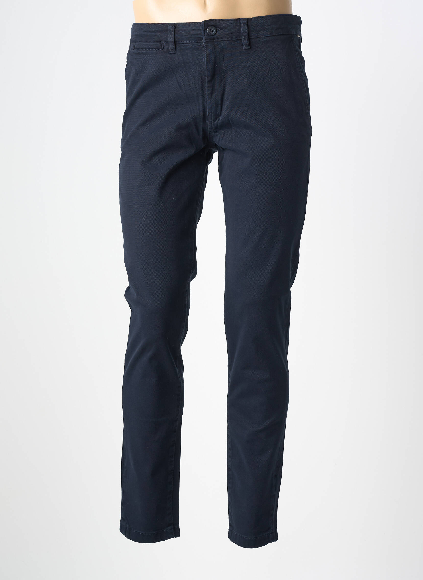 Pantalon chino țesătură melanj mărime normală albastru JACK & JONES bărbat