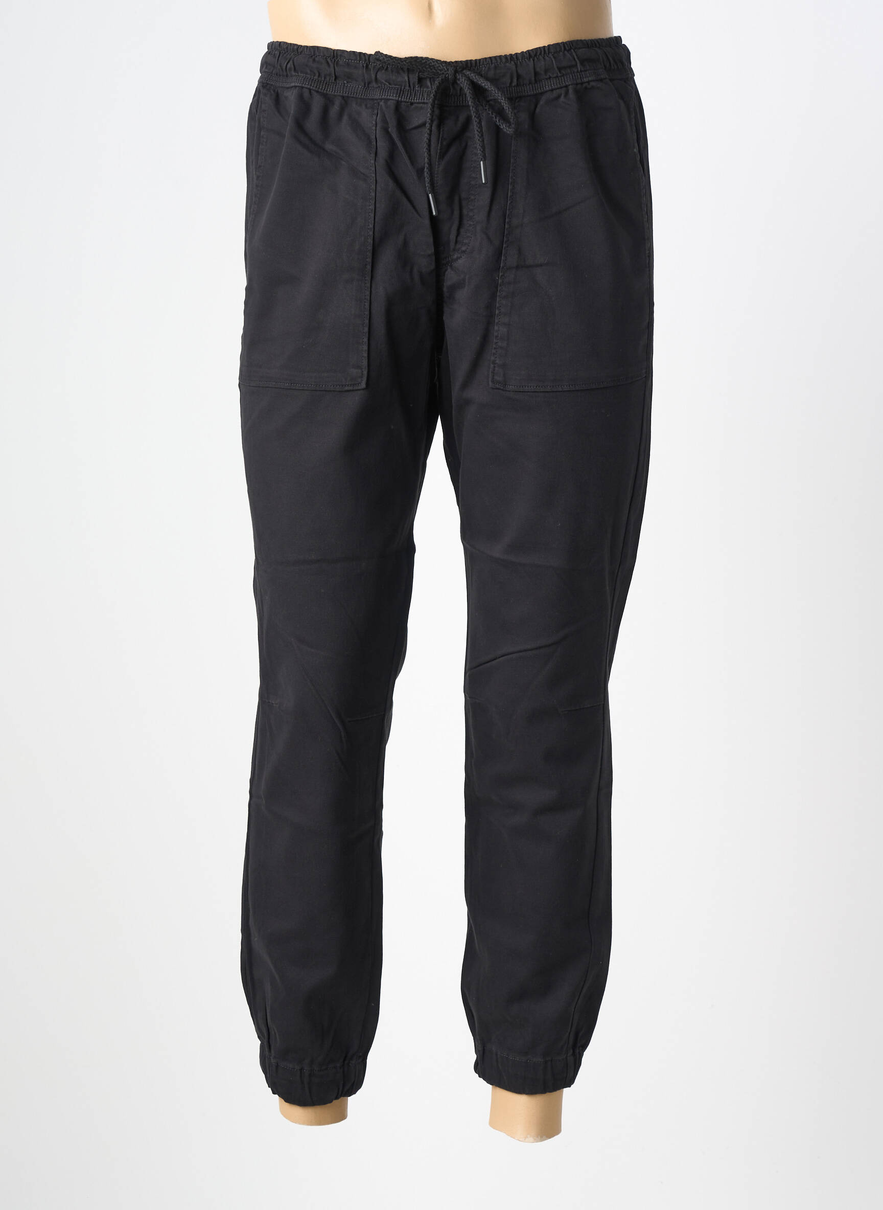 Pantalon 7/8 țesătură poplin mărime normală negru JACK & JONES bărbat