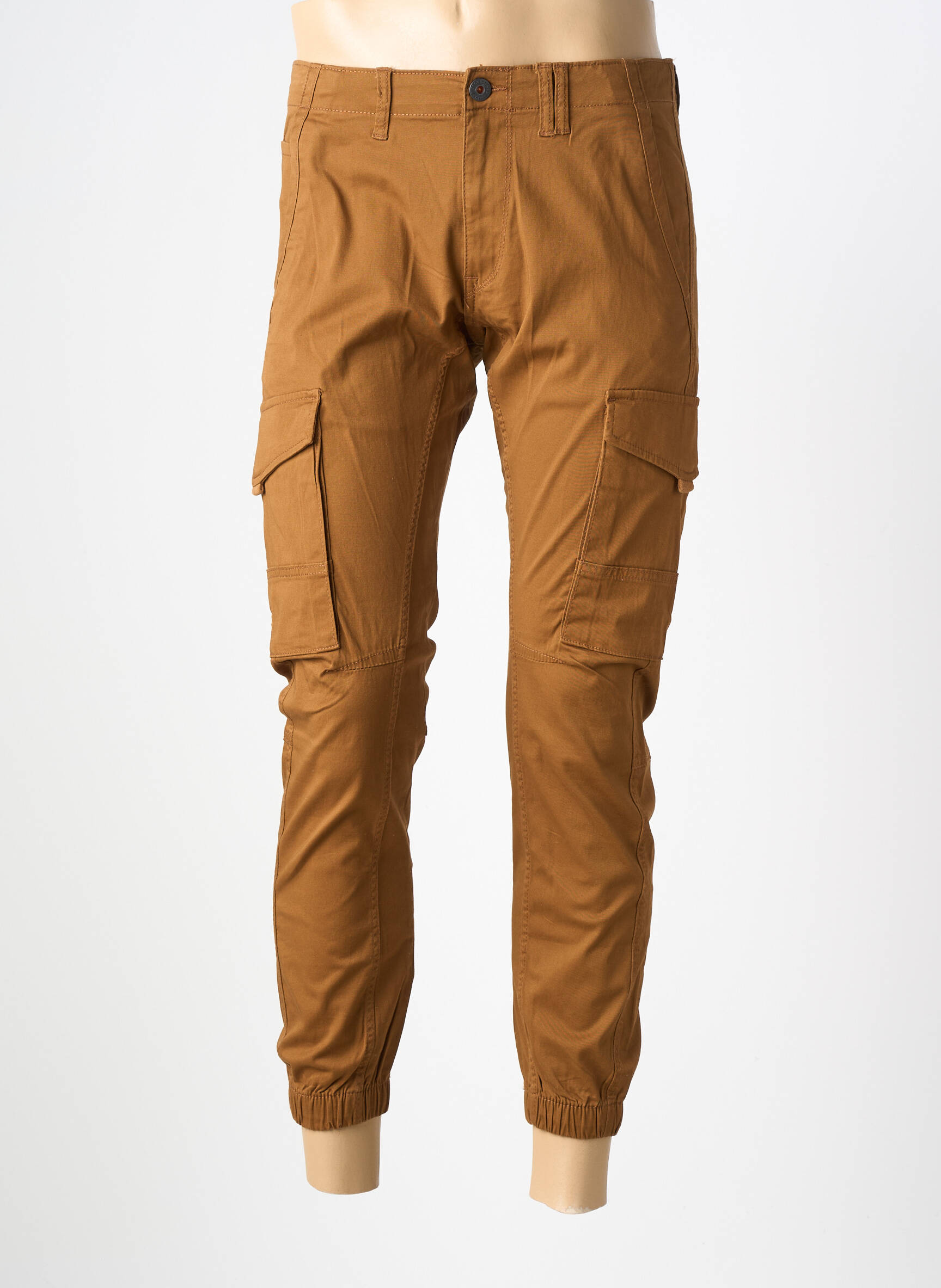Pantalon cargo strânsă pe partea de jos mărime normală maro JACK & JONES bărbat