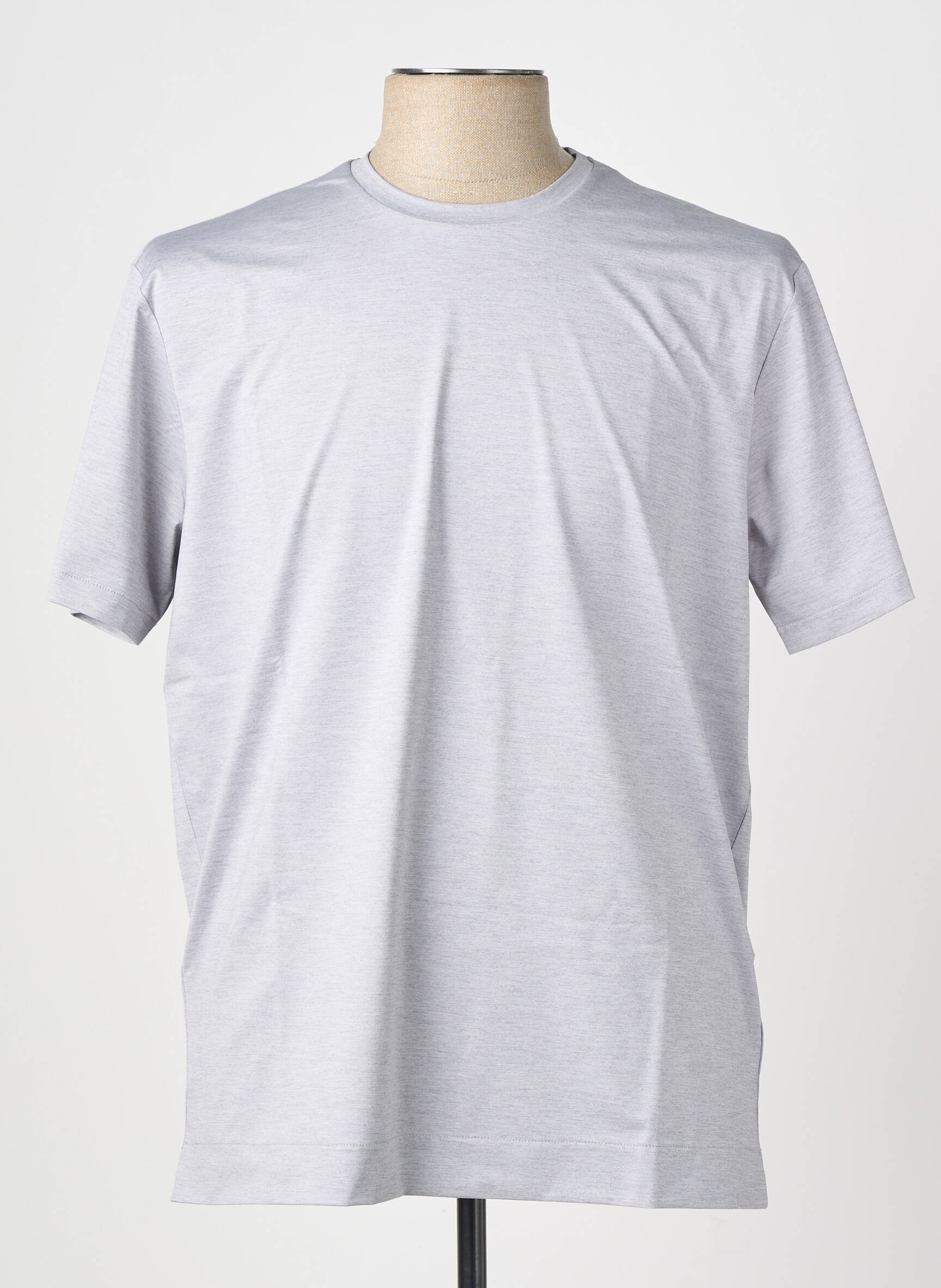Tricou croială dreaptă mâneci scurte gri XACUS bărbat
