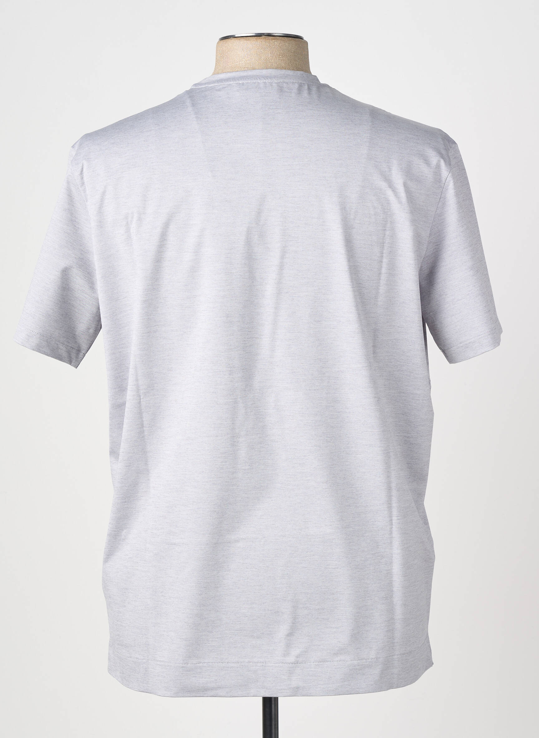Tricou croială dreaptă mâneci scurte gri XACUS bărbat