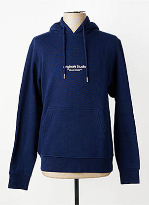 Hanorac cu glugă buzunare mâneci lungi albastru JACK & JONES bărbat