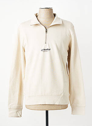 Hanorac elasticitate mâneci lungi bej JACK & JONES bărbat