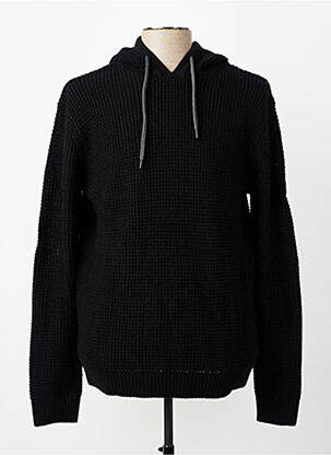 Pulover guler rotund mâneci lungi negru JACK & JONES bărbat