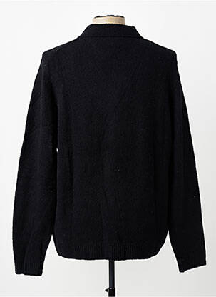 Pulover guler polo mâneci lungi negru JACK & JONES bărbat