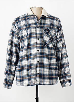 Jachete casual finisaj interior blană sintetică albastru JACK & JONES bărbat