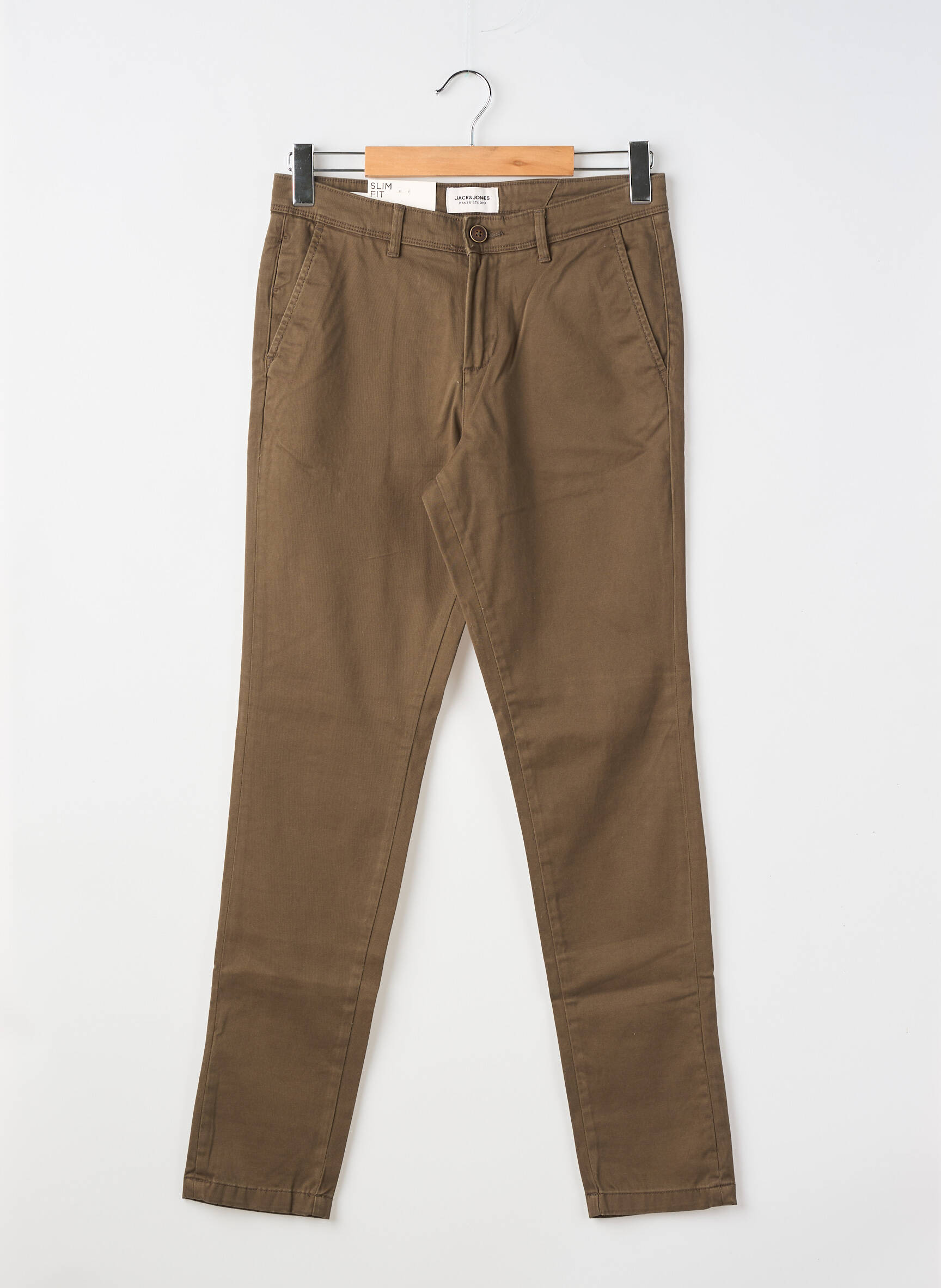Pantalon chino elasticitate mărime normală maro JACK & JONES bărbat