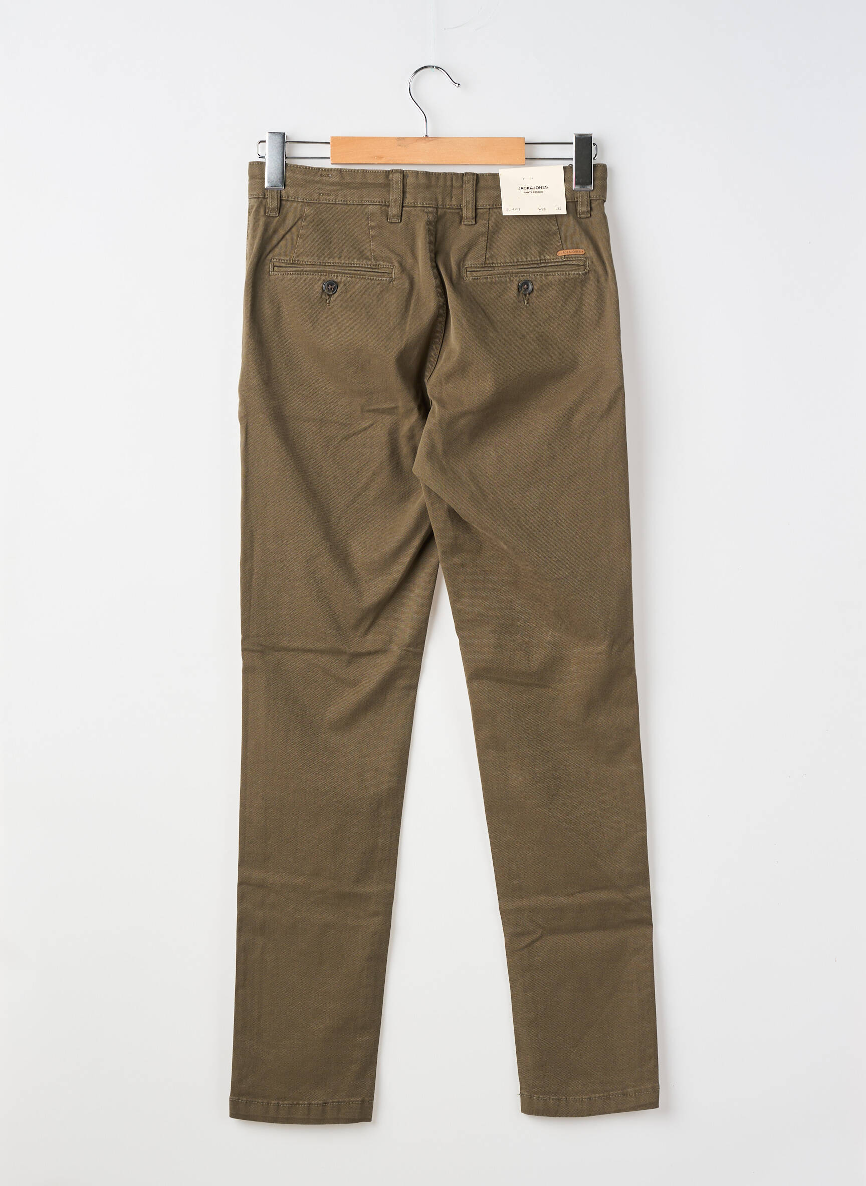 Pantalon chino țesătură poplin mărime normală verde JACK & JONES bărbat