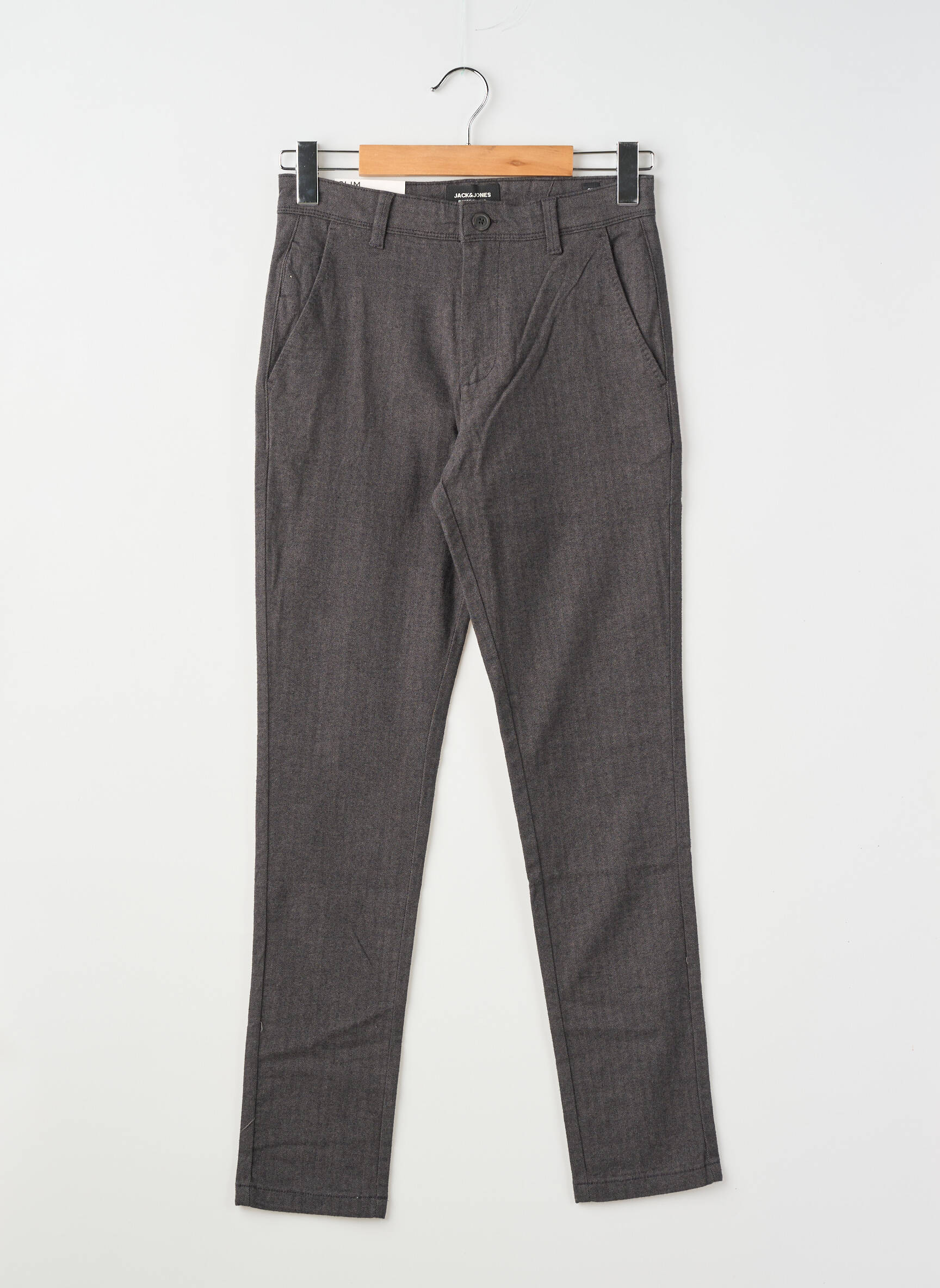 Pantalon chino țesătură melanj mărime normală gri JACK & JONES bărbat