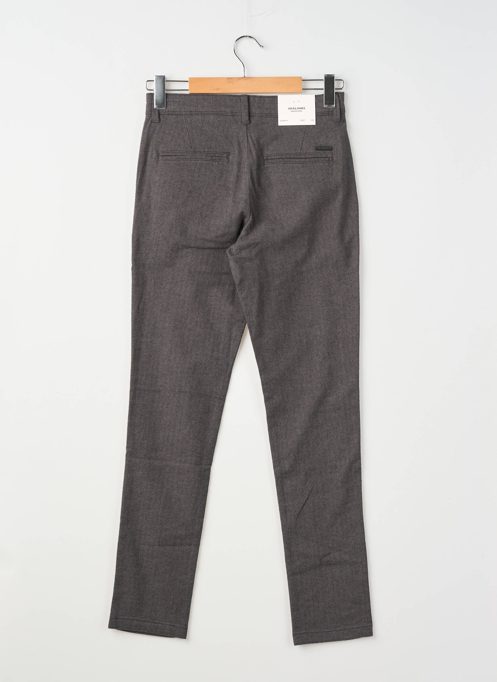 Pantalon chino țesătură melanj mărime normală gri JACK & JONES bărbat