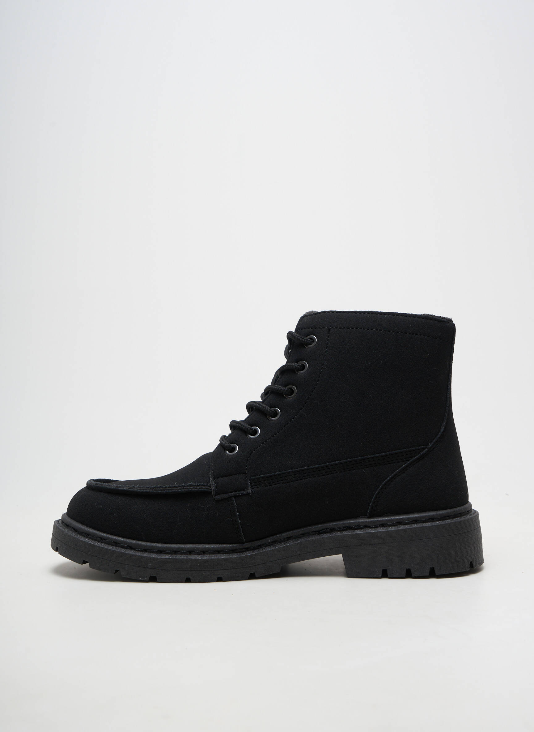 Botine/ghete închidere cu șireturi vârf rotund negru JACK & JONES bărbat