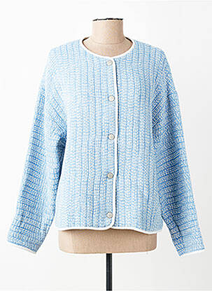 Jachete casual guler rotund albastru MAT DE MISAINE femeie
