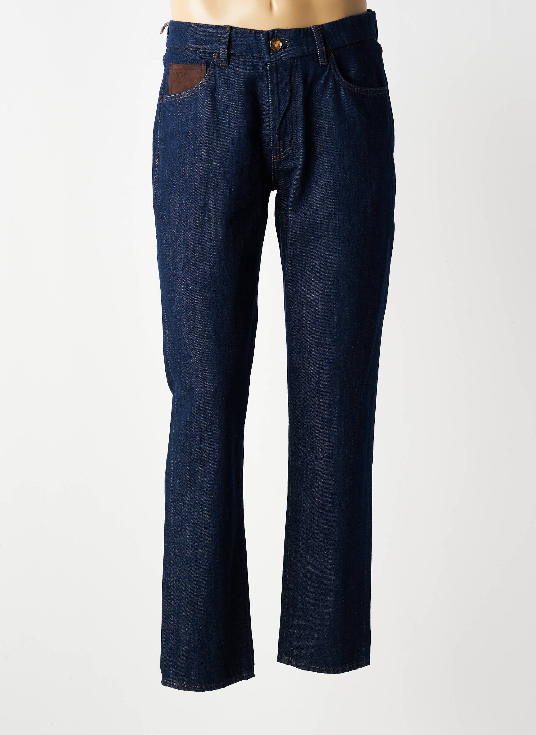 Blugi cu croială slim închidere cu nasturi pe față mărime normală albastru BARMAS bărbat