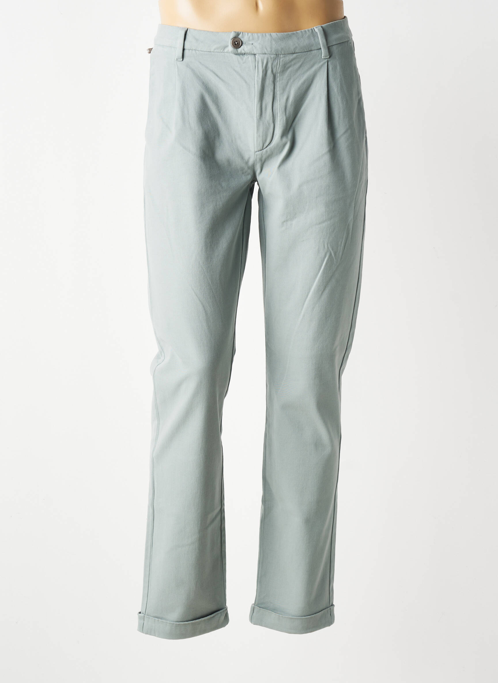 Pantalon chino țesătură poplin mărime normală verde BARMAS bărbat