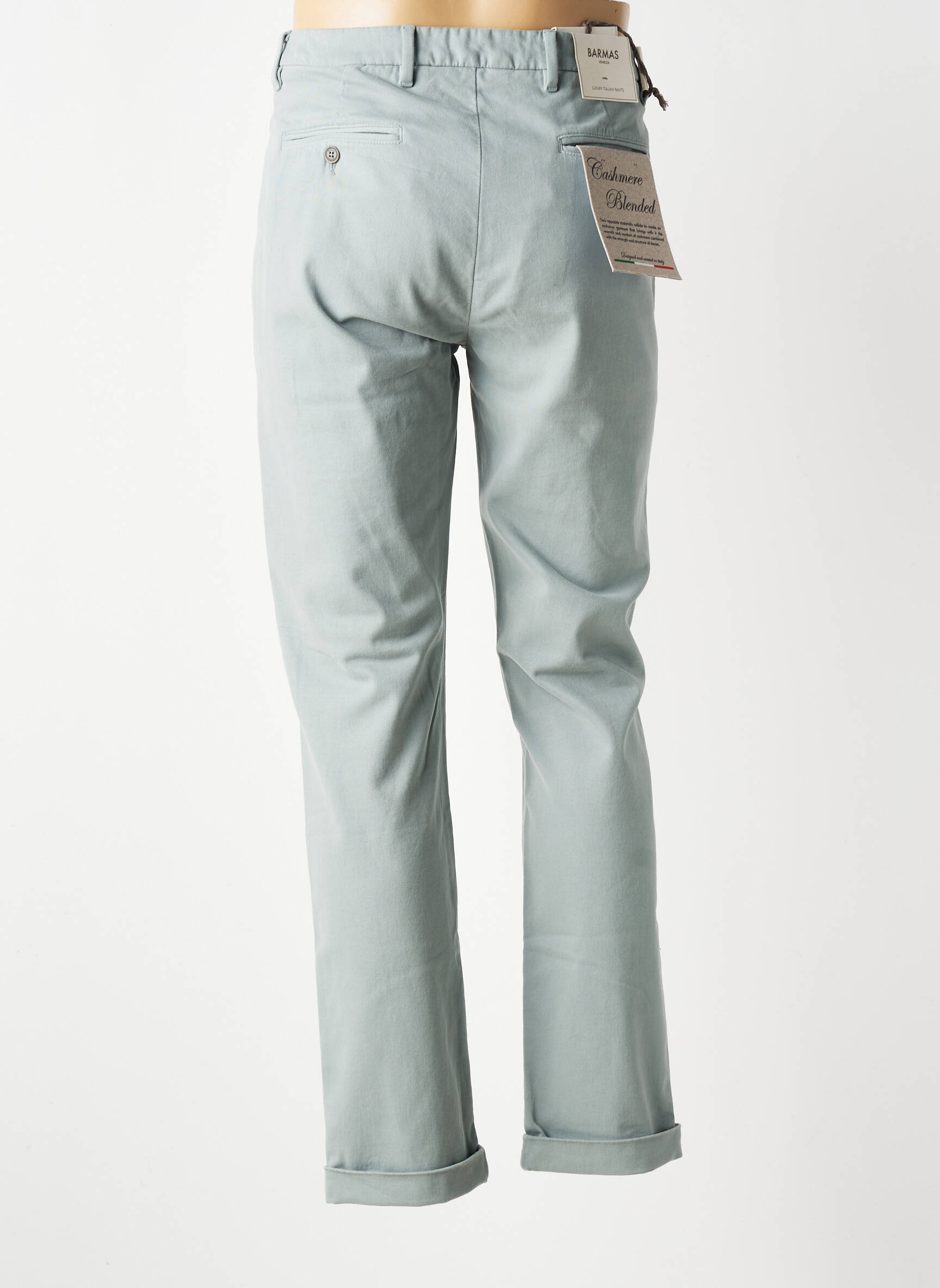 Pantalon chino țesătură poplin mărime normală verde BARMAS bărbat