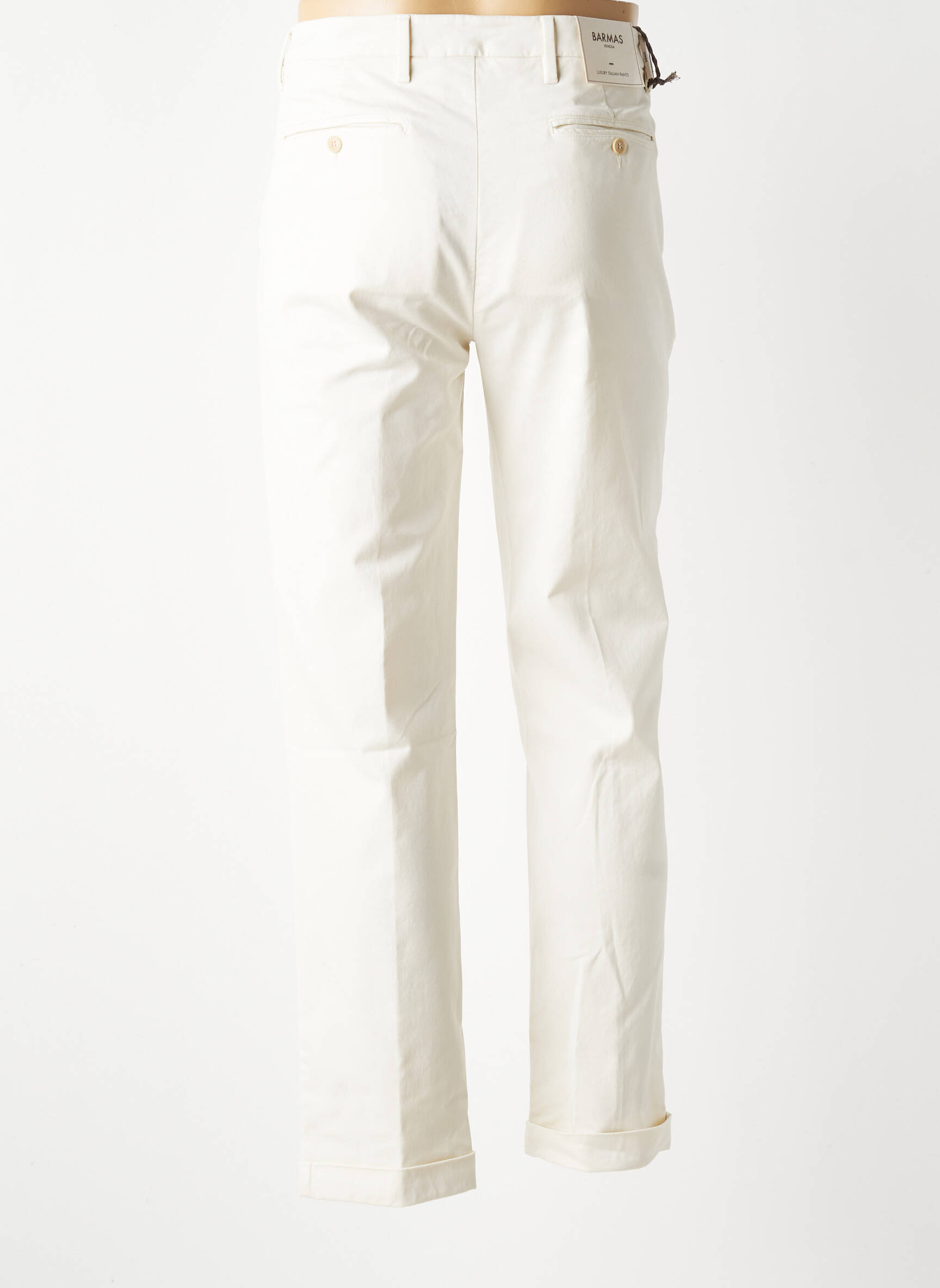 Pantalon chino țesătură poplin mărime normală bej BARMAS bărbat