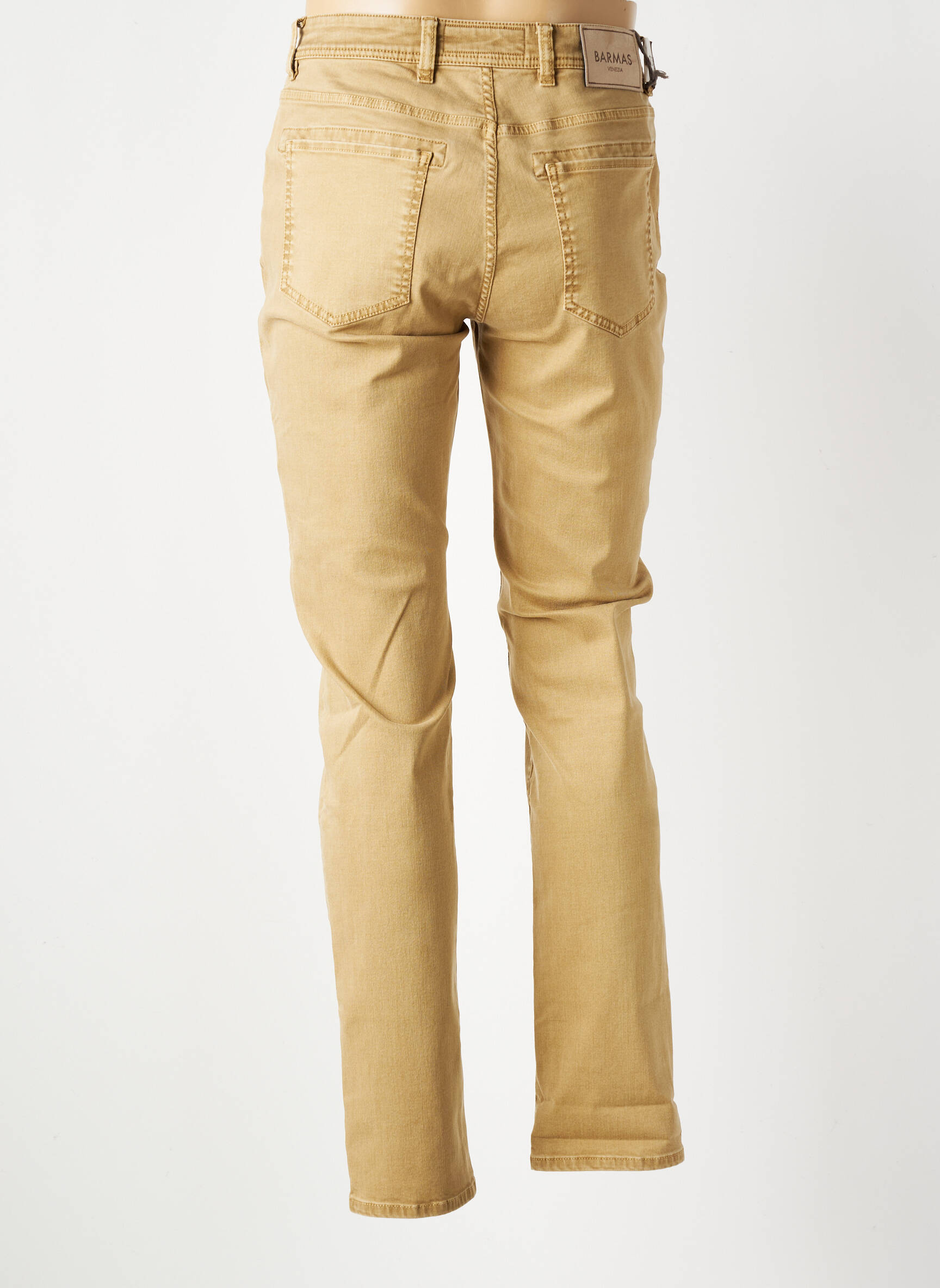 Pantalon drept croială dreaptă bej BARMAS bărbat