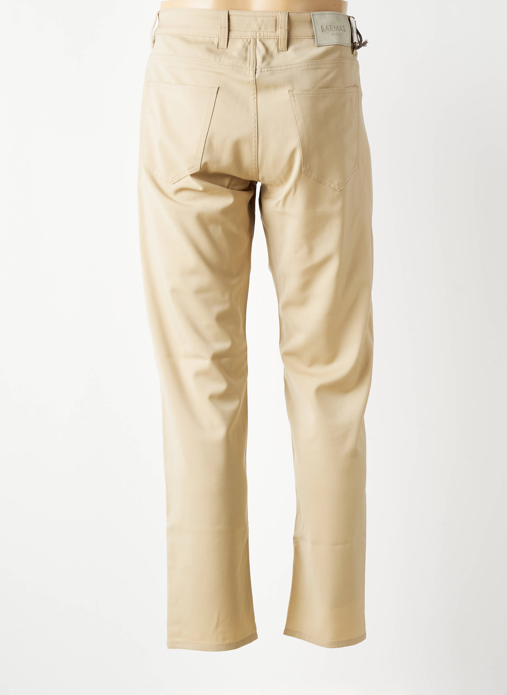 Pantalon drept croială dreaptă bej BARMAS bărbat