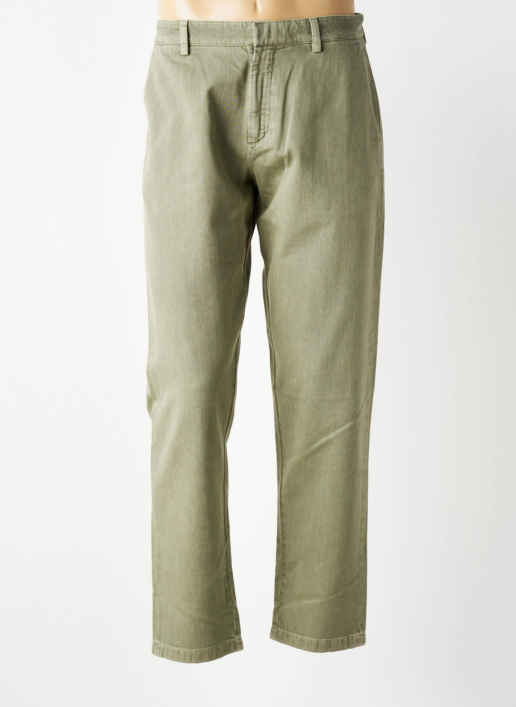 Pantalon drept închidere cu fermoar sub clapetă cu cârlig verde BARMAS bărbat